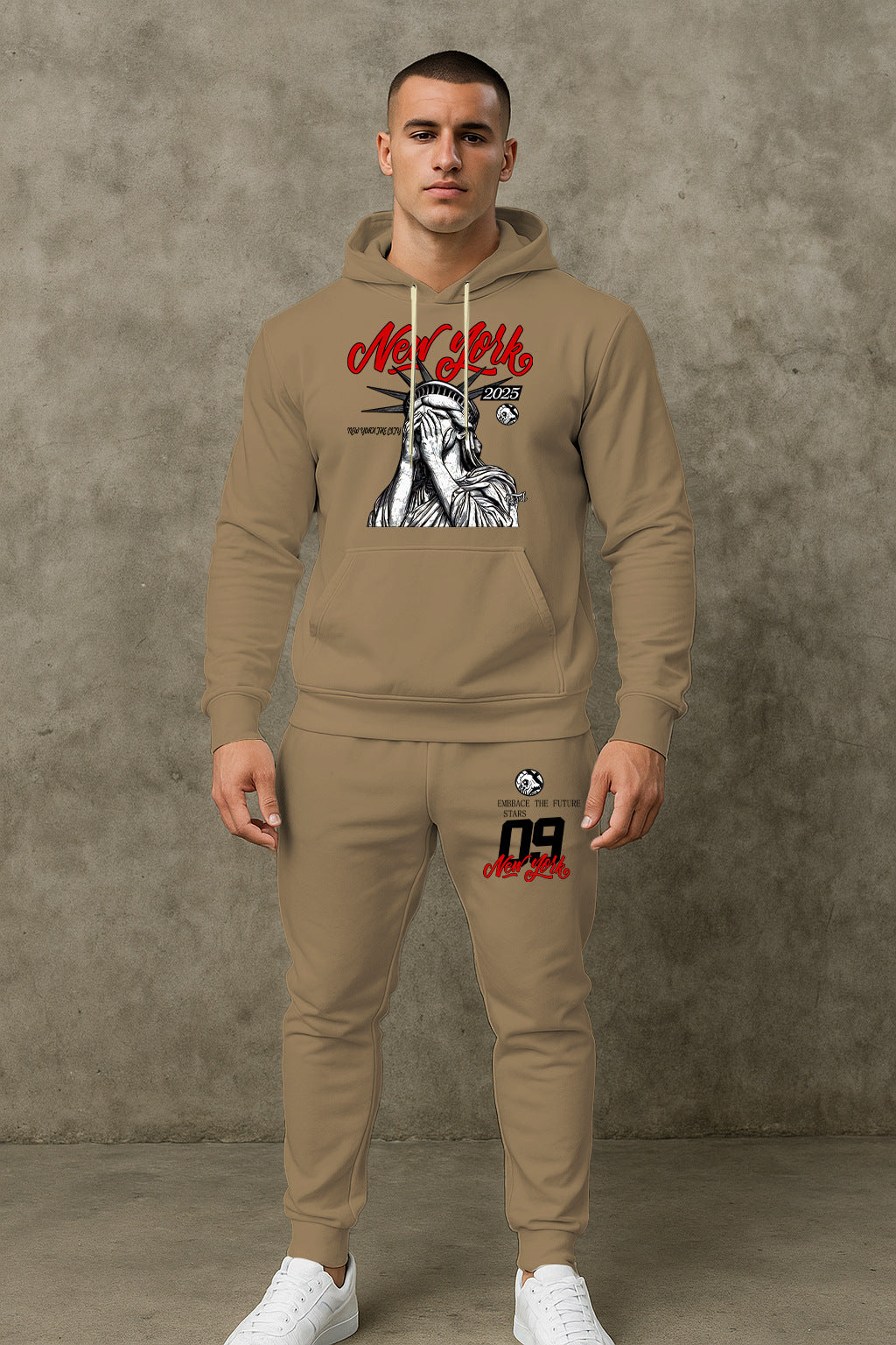 Herren Kapuzenpullover Set Lässig Mit Hose Sportlich