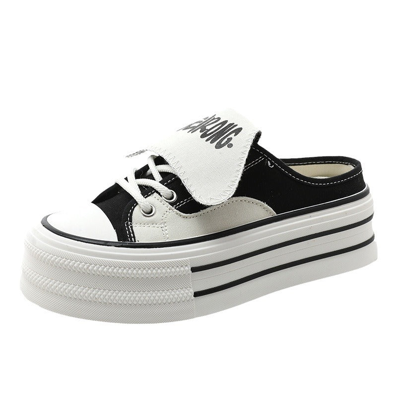 Damen Plateau Sneaker Modisch Abnehmbar Riemen Trendy