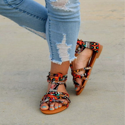 Damen Sandalen Geflochtene Schuhe Urban Style - BerlinGlamour