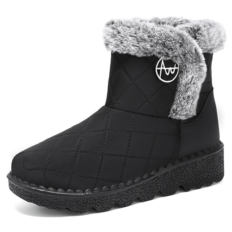 Damen Winterstiefel Thermo mit weichem Fellkragen Warm