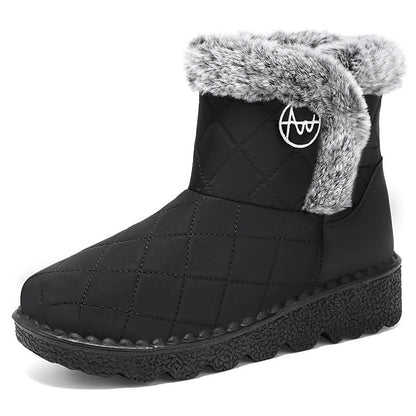 Damen Winterstiefel Thermo mit weichem Fellkragen Warm