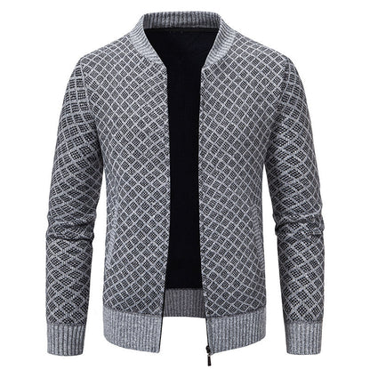 Herren Strickjacke Modern Asymmetrisch Reißverschluss - BerlinGlamour