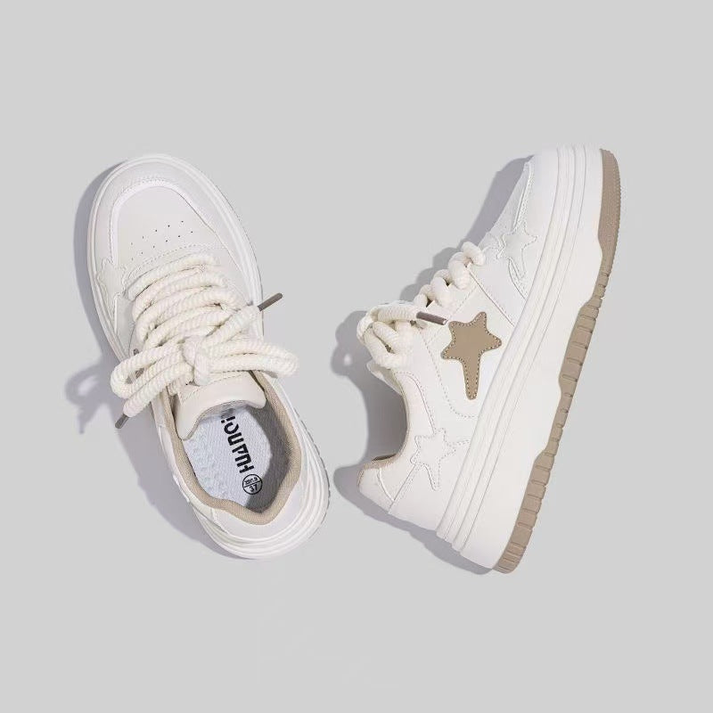 Damen Sneaker Chunky Mode Schuhe mit Sternen