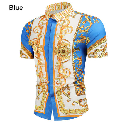 Herren Kurzarmhemd Barock Design Elegant Berlin