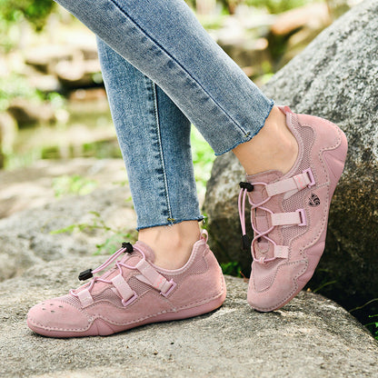 Damen Sneaker Sport Mesh Schnellschnürsystem Laufschuhe