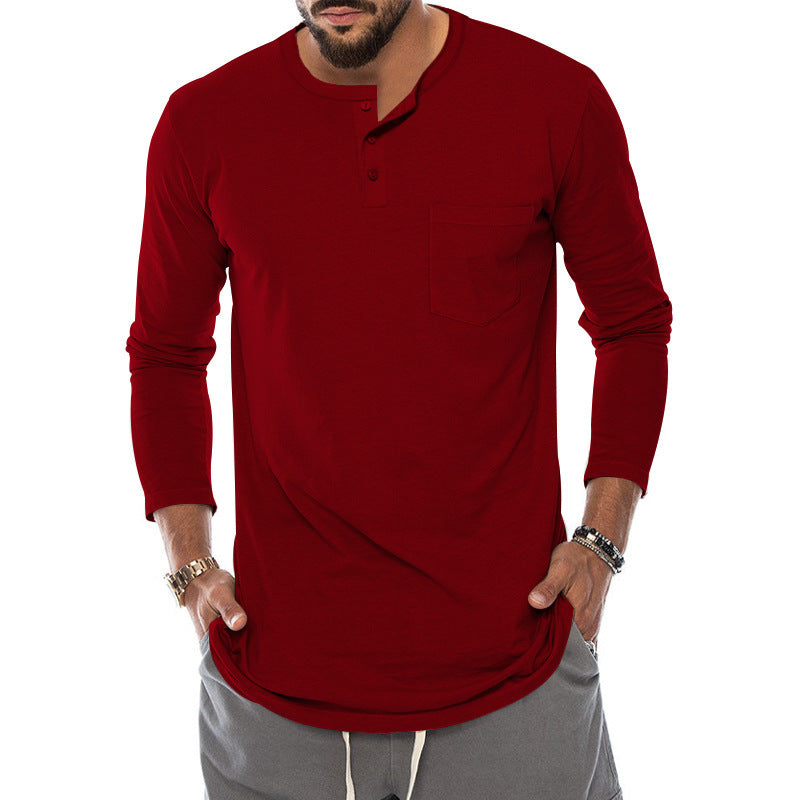 Ein moderner Langarm-Henley-Shirt für den Online-Shop sollte heißen: Langarm-Henley-Shirt mit modischem Knopfverschluss und praktischer Brusttasche BerlinGlamour 

Ich werde ihn