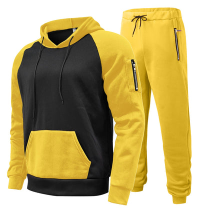 Herren Sportset Jogginghose Hoodie atmungsaktiv Funktionsshirt