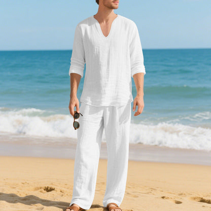 Herren Strand-Outfit atmungsaktiv Baumwolle Sommer