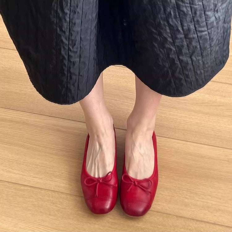 Damen Ballerinas Bequem Elegant Schleifen-Design