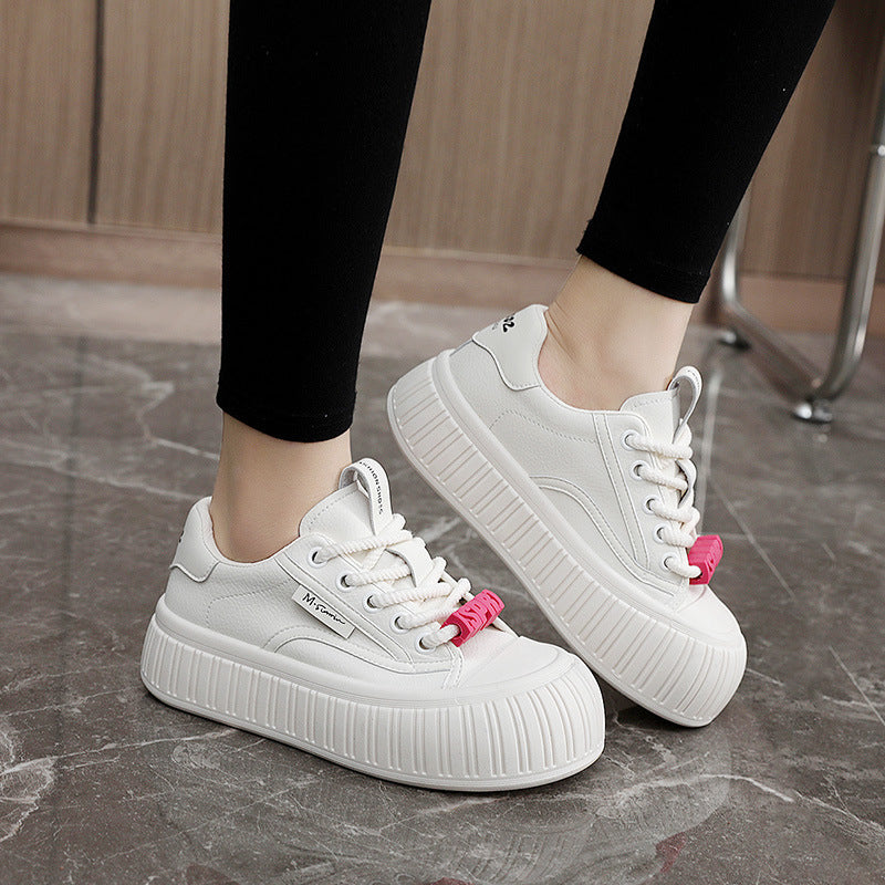 Damen Sneaker Plateau Bequem Gummisohle Trendy