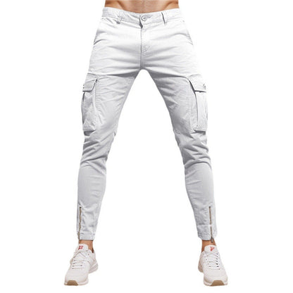 Herren Cargo-Hose Modern Reißverschluss Stretch