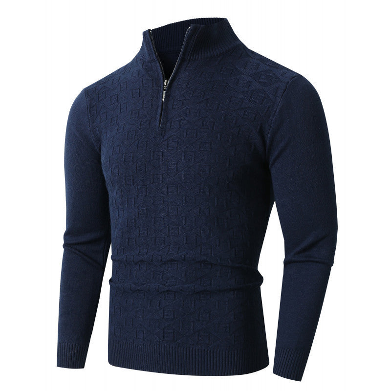 Herren Strickpullover Hochwertig mit Reißverschluss Modern
