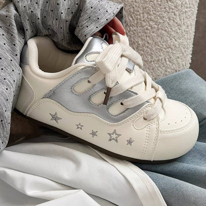 Damen Sneaker Trendsport Schuhe Sternen Design