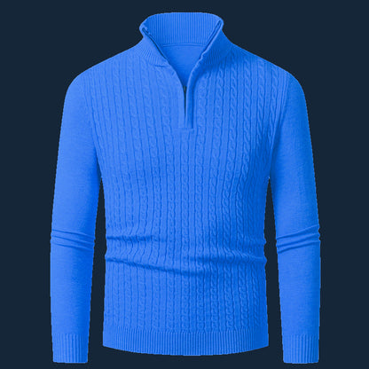 Herren Pullover Feinstrick Modern Reißverschluss