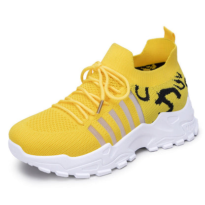 Damen Sneaker Sportlich Laufschuhe Schnellschnürsystem