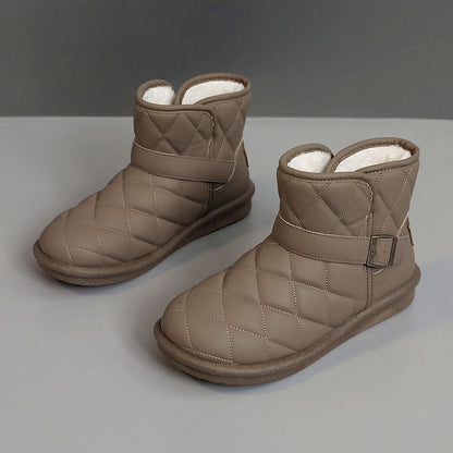 Damen Winterstiefel Warm Isoliert Klettverschluss Modisch