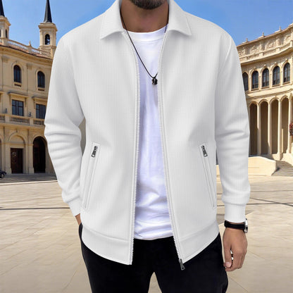 Herren Freizeitjacke Modern mit Reißverschlusstaschen Schwarz - BerlinGlamour