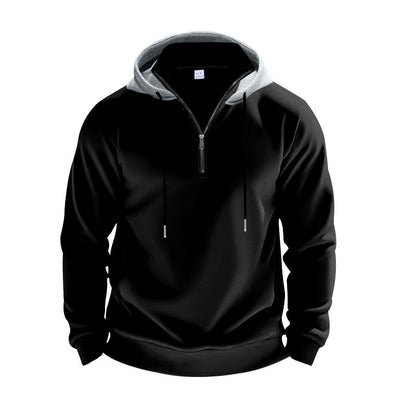Herren Kapuzenpullover Modern Atmungsaktiv Reißverschluss