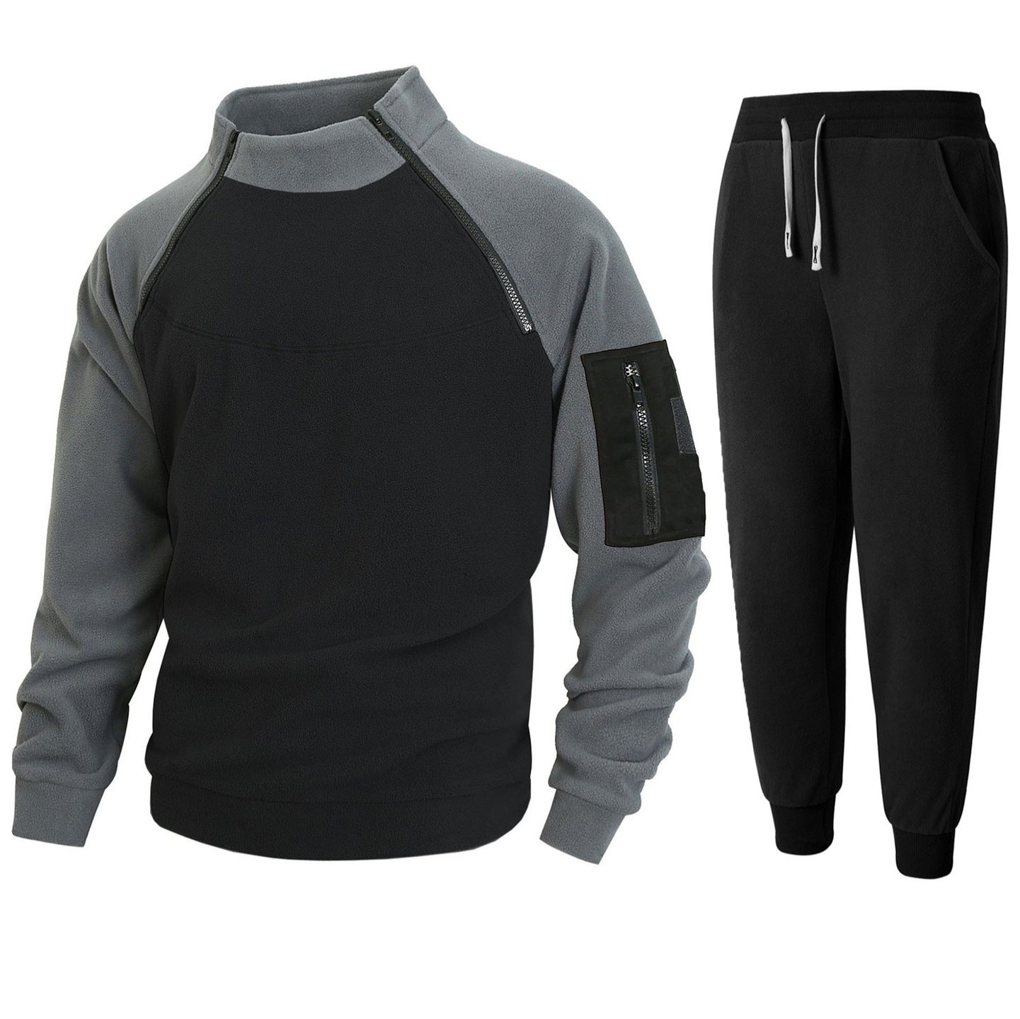 Herren Pullover Stehkragen Funktionsstoff Sportlich