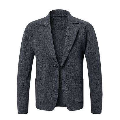 Herren Blazerjacke Elegant Slim Fit Mit Taschen