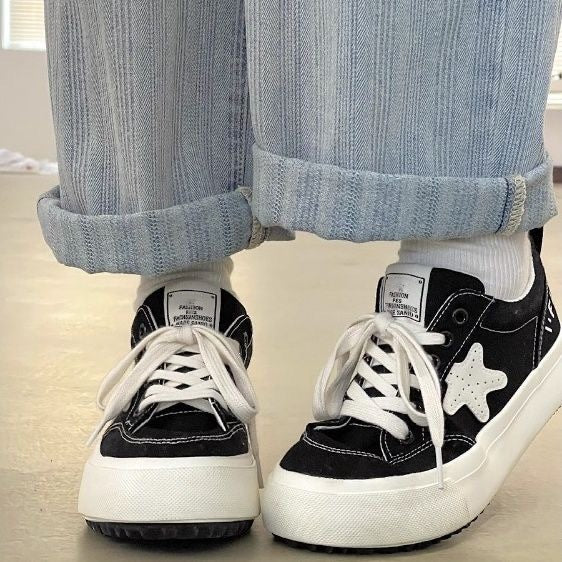 Damen Sneaker Komfortabel Sternenmuster Modisch