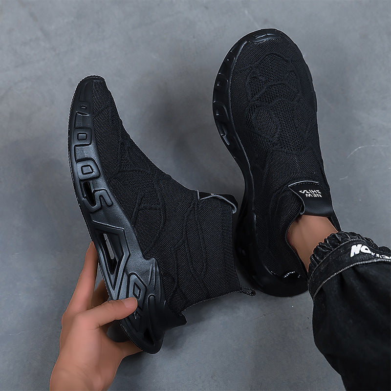 Damen Strick-Sneaker Hoch Bequem Flexibel Modisch