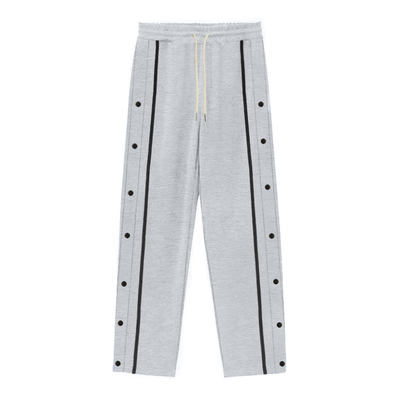 Damen Sportliche Freizeithose Elastisch Bequem Mit Druckknöpfen