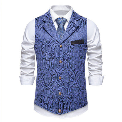 Herren Weste Elegante Hochwertig Mustered