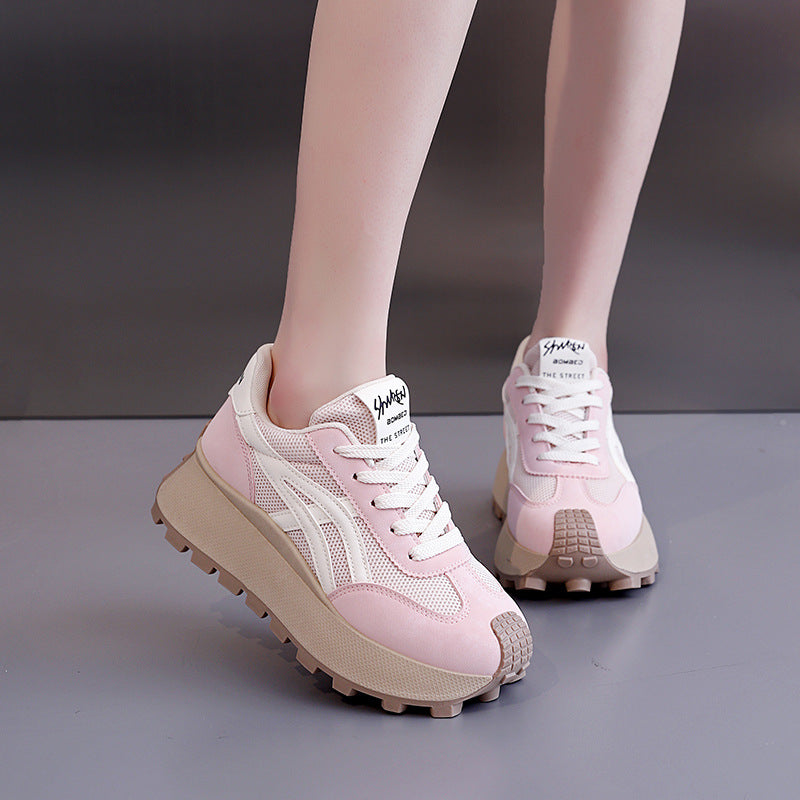 Damen Sneaker Chunky Plateau atmungsaktiv Modisch