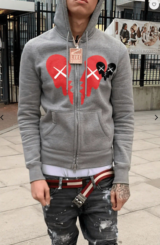 Herren Kapuzenjacke Berlin Style mit Herzmotiv - BerlinGlamour