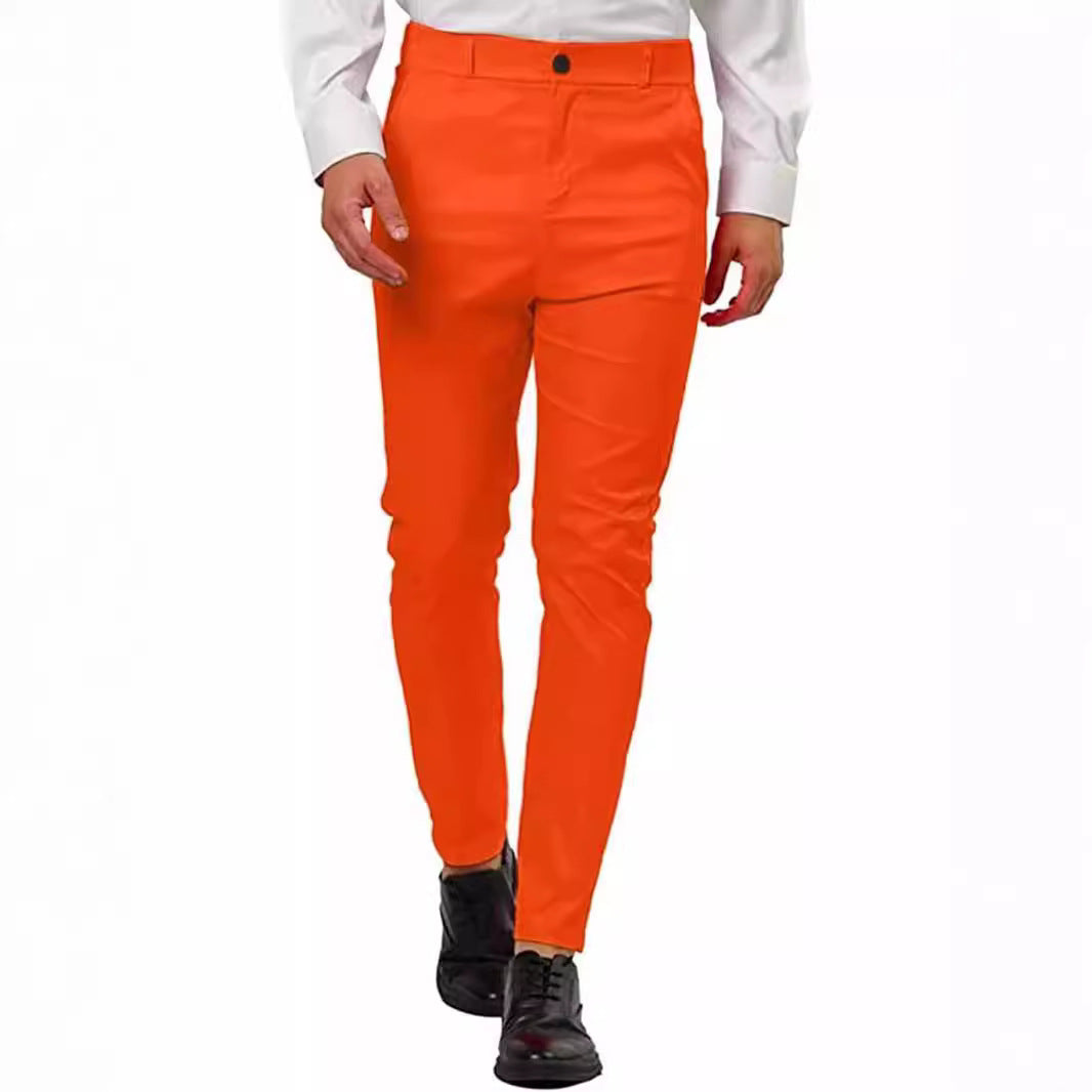 Herren Slim-Fit Hose Modern Elegant Schwarz