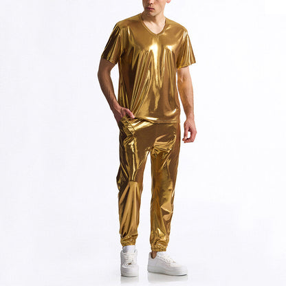 Herren Sport-Outfit Glänzend Elastisch Modern