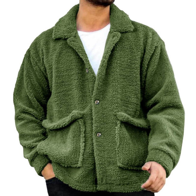 Herren Fleecejacke Warm mit Taschen Sportlich - BerlinGlamour