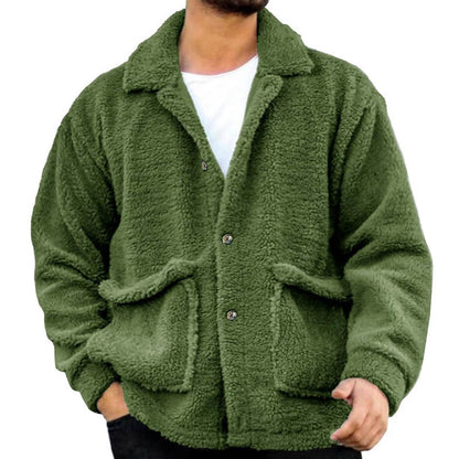 Herren Fleecejacke Warm mit Taschen Sportlich - BerlinGlamour