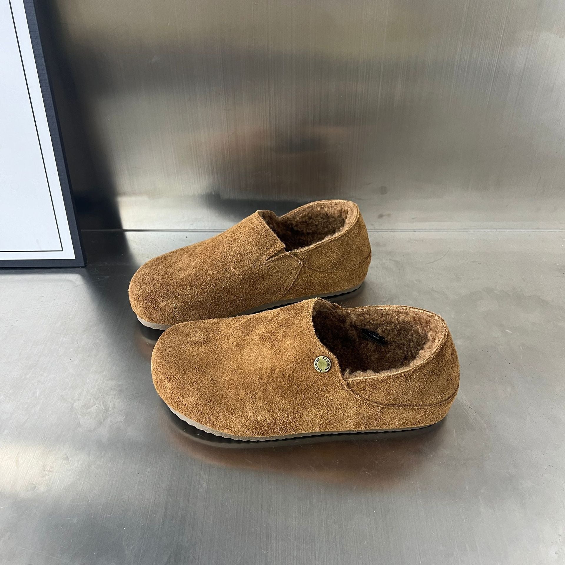 Damen Clogs Wildleder Bequem Kuschelig - BerlinGlamour