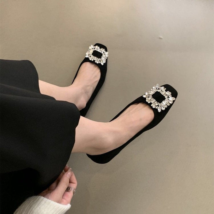 Damen Ballerinas Elegant mit Schmucksteinen Damen Schuhe
