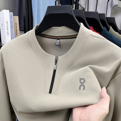 Herren Pullover Funktionell Reißverschluss Modern Design - BerlinGlamour