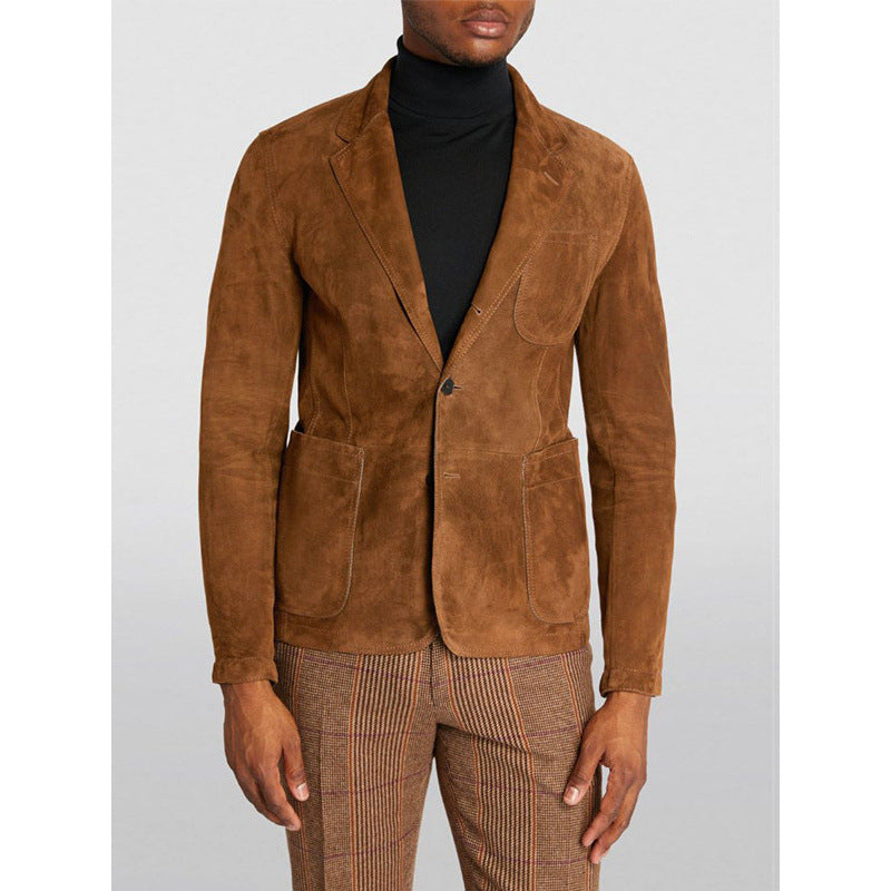 Herren Blazer Wildleder Modern Lässig Schnitt - BerlinGlamour