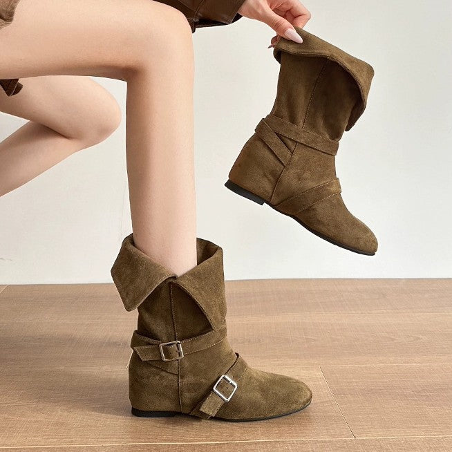 Damen Stiefeletten Schnürsenkel Knöchelstiefel Frauen Mode