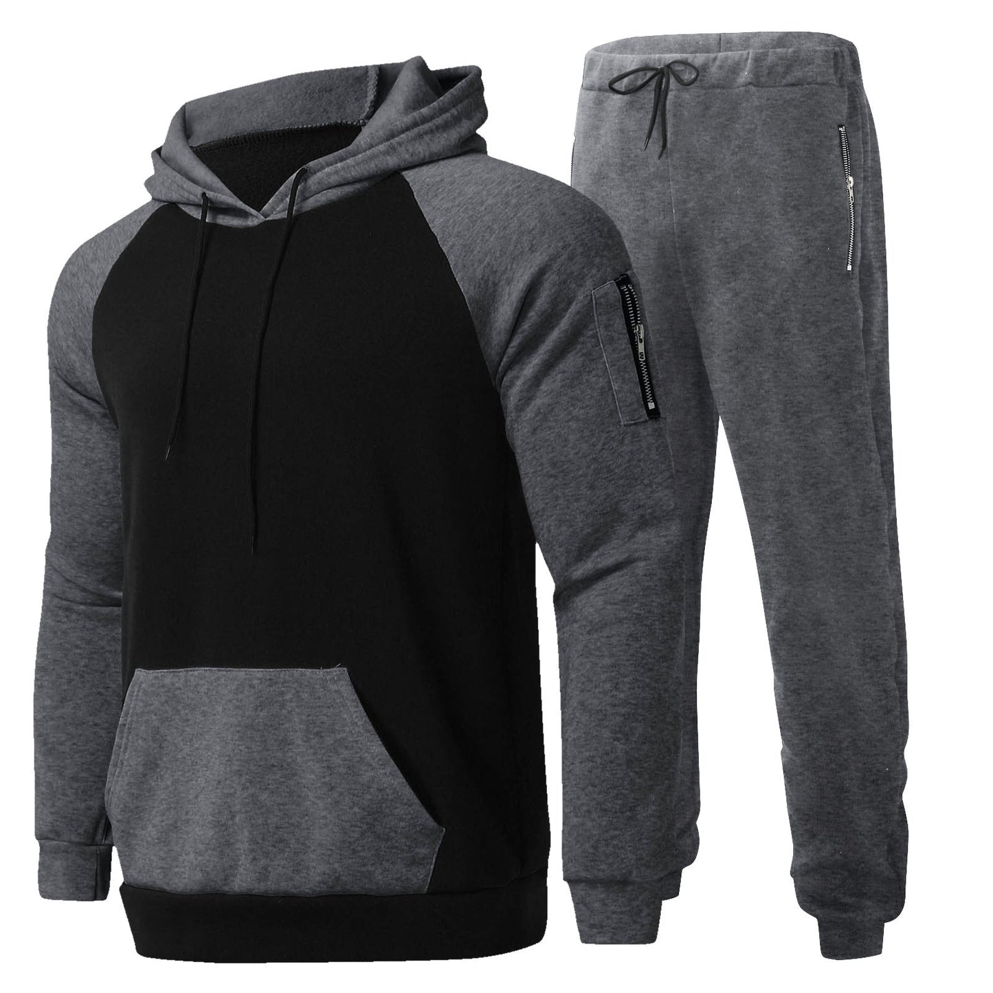 Herren Sportset Jogginghose Hoodie atmungsaktiv Funktionsshirt