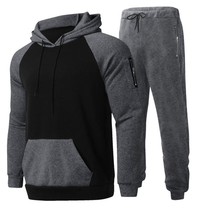 Herren Sportset Jogginghose Hoodie atmungsaktiv Funktionsshirt