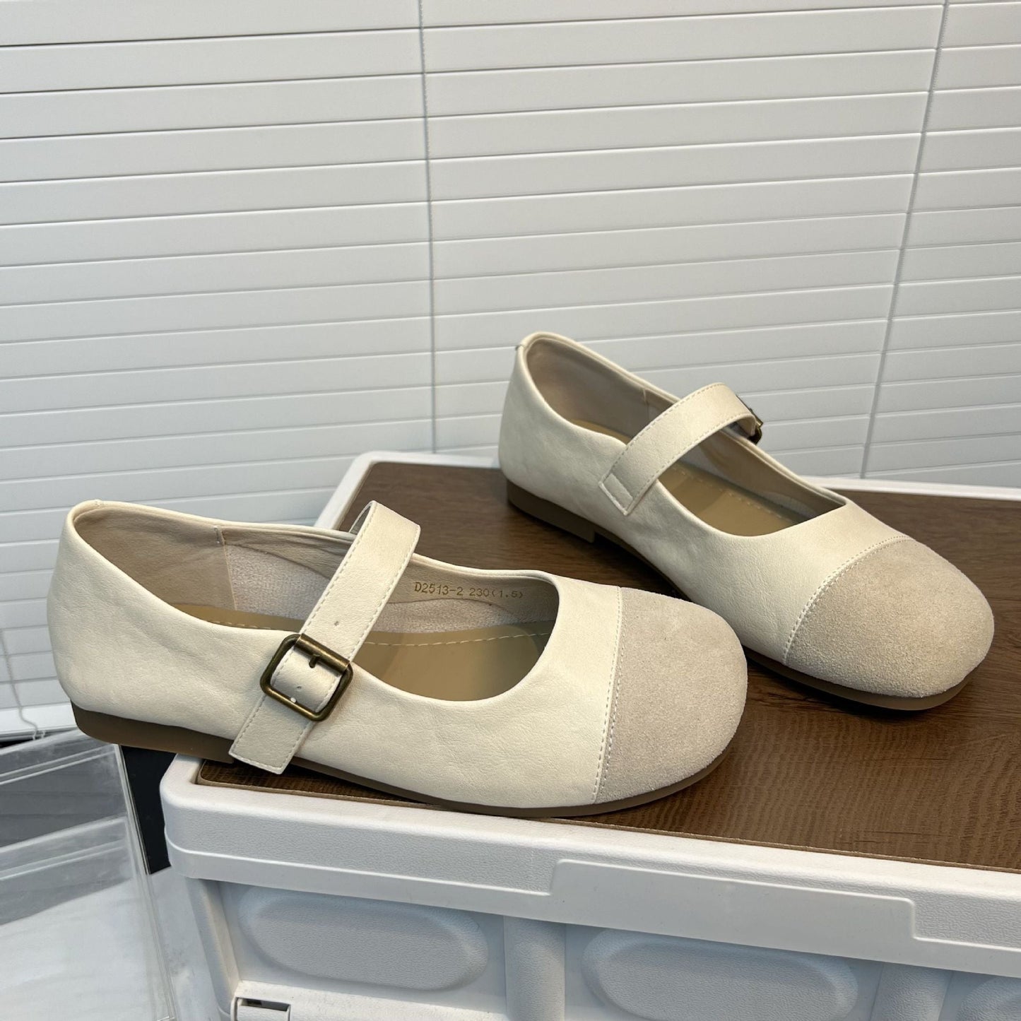 Ballerinas Damen Bequem mit verstellbarem Riemen und Weichem Innenfutter