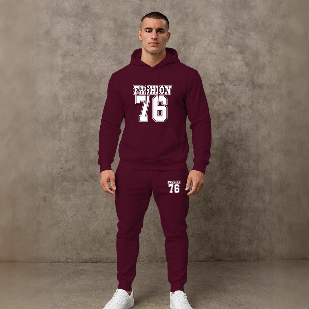 Herren Sport Set Hoodie Jogginghose Bequem Grau - BerlinGlamour