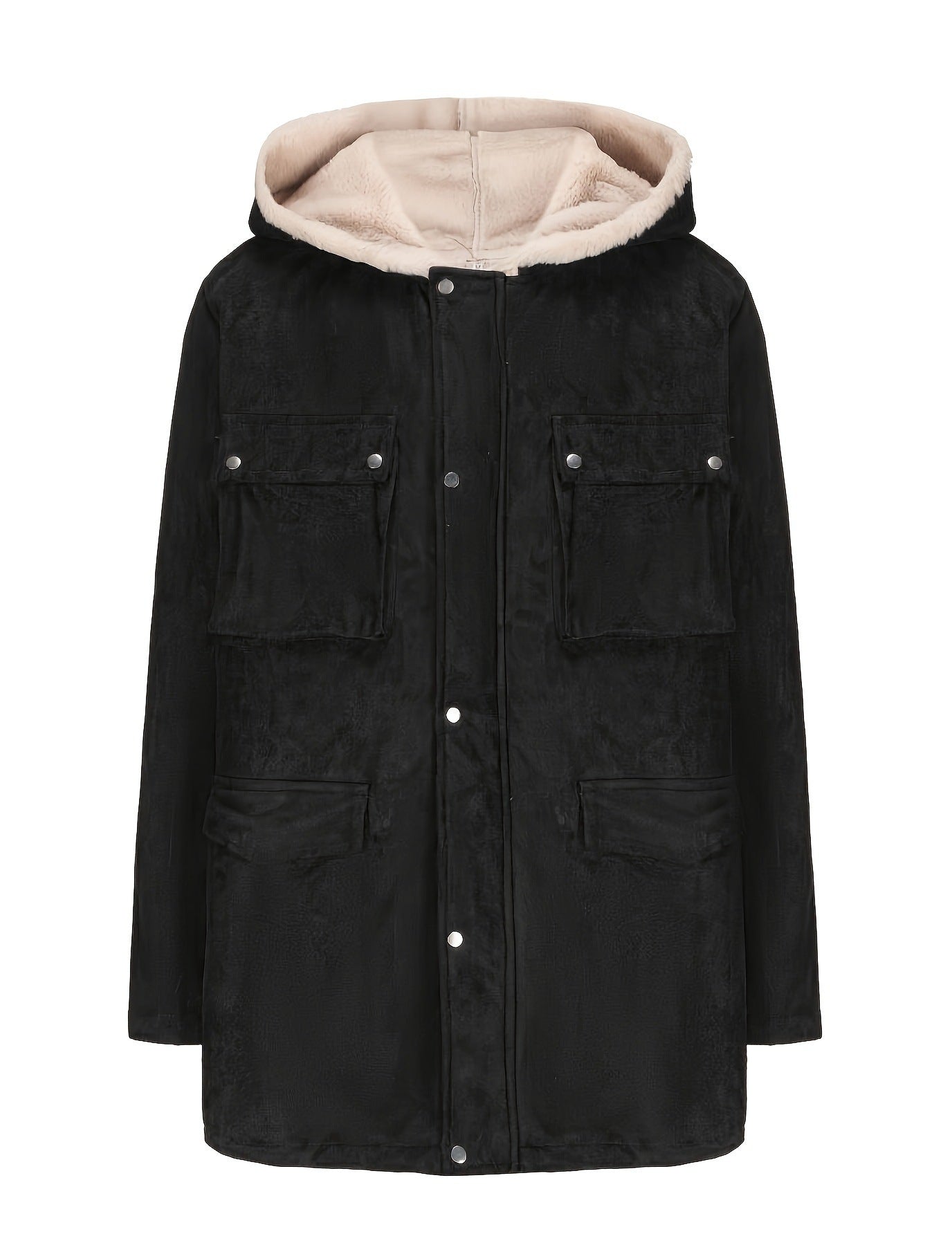 Damen Parkajacke Warm Sherpa Futter Winterjacke