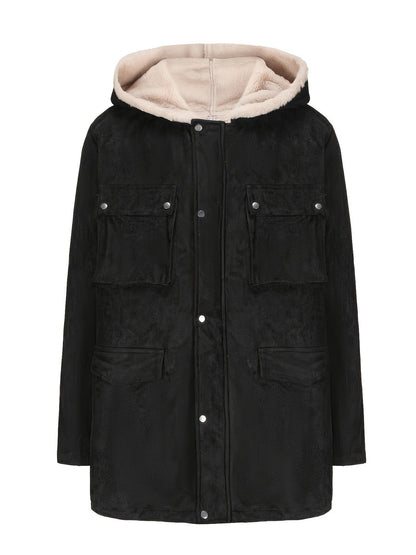 Damen Parkajacke Warm Sherpa Futter Winterjacke