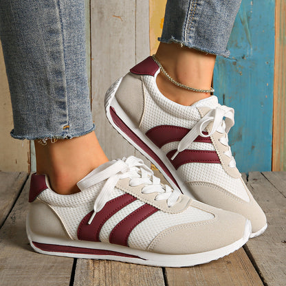 Damen Sneaker Sportlich Atmungsaktiv Mit Mesh-Obermaterial - BerlinGlamour
