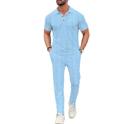 Herren Anzug Freizeit Modern mit Strickmuster Elegant