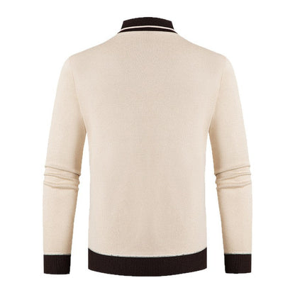 Herren Pullover V-Ausschnitt Modern mit Stylem Kragen