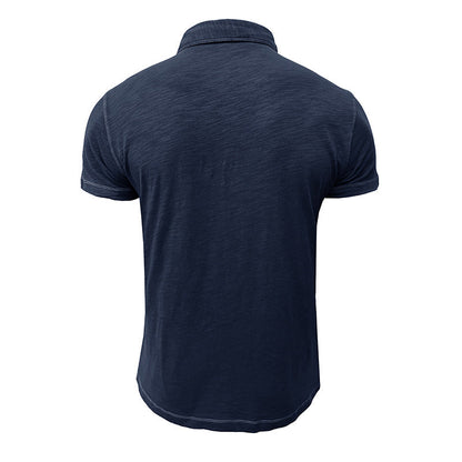 Herren Polo-Shirt Modern Knopfverschluss Eleganz