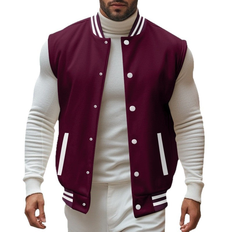 Herren Weste Sportlich mit Druckknöpfen und Taschen